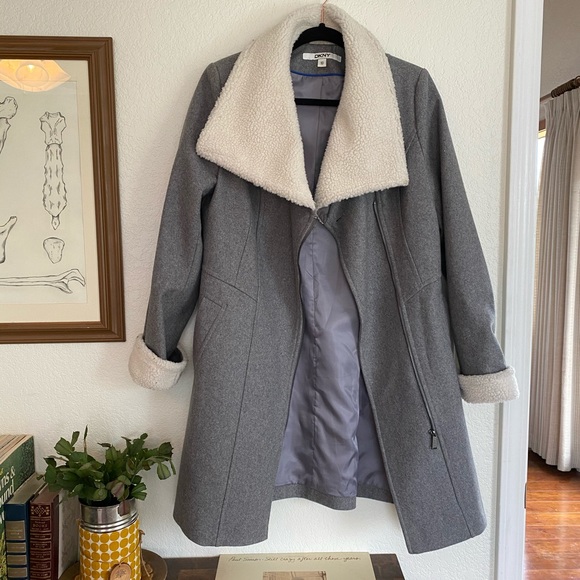 Dkny Jackets & Blazers - COPY - Fitted DKNY peacoat size ten-grey pea coat